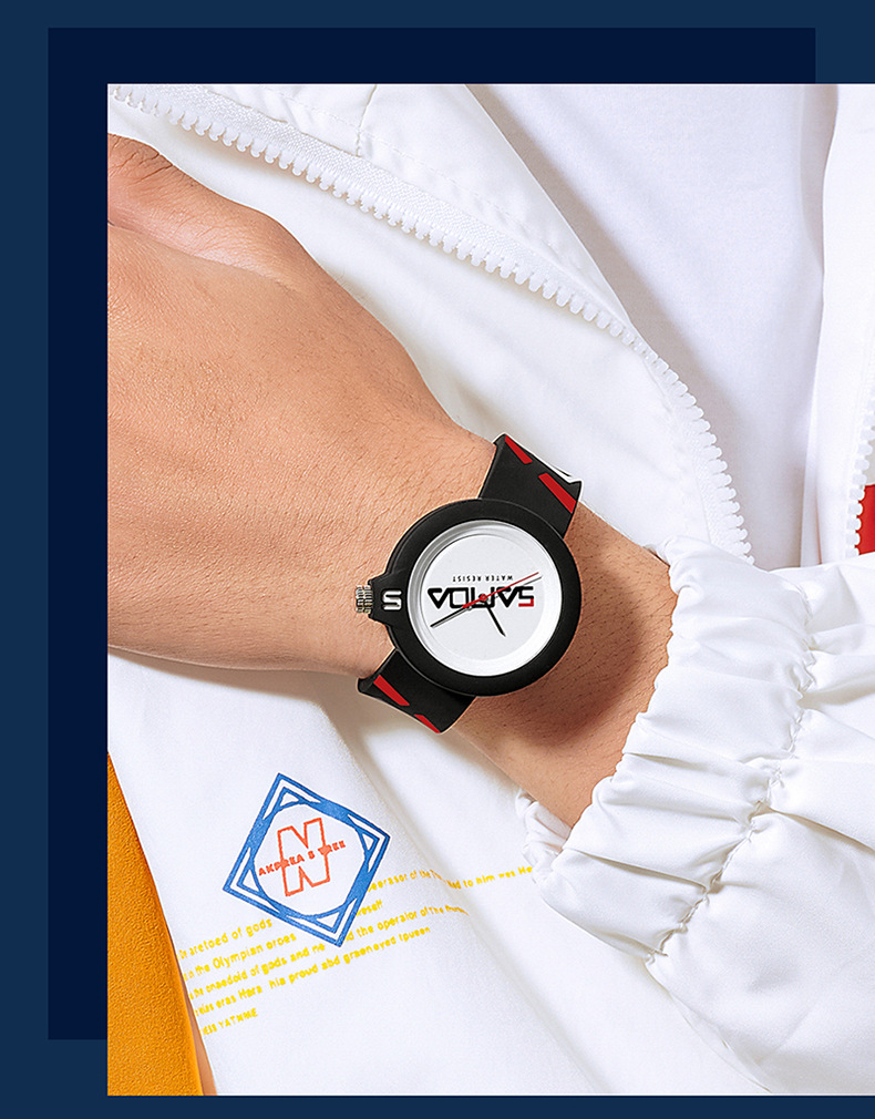 Sanda New 3201 Silicone Tape Male Female Student Trendy, Cool, Simple and Personalized Children's Quartz Watch_voghion.com