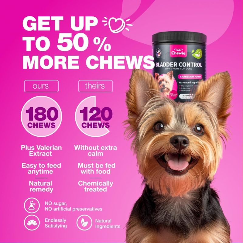 Dog Urinary Health Supplement Dog Cranberry Incontinence Supplement For Support UTI Tract Cranberry Treatment Bladder Fo Kidney_voghion.com