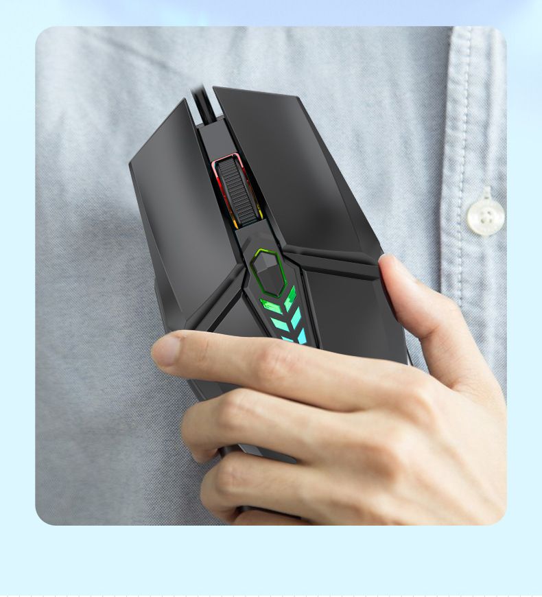 New 4D wired computer office lighting, game mouse, silent mouse_voghion.com