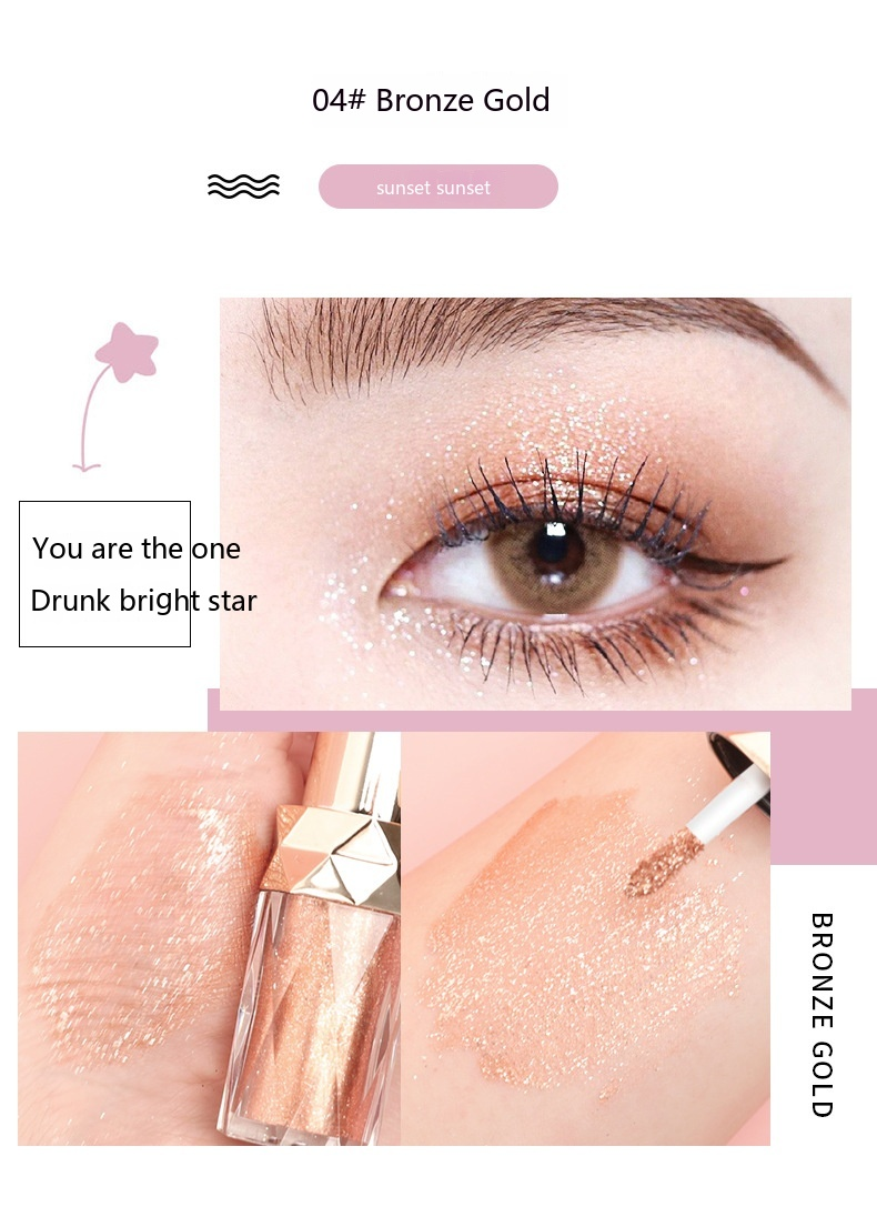 YANQINA Liquido lucido Perla Lucentezza Polvere Colore Trucco Ombretto monocromatico Cosmetici_voghion.com