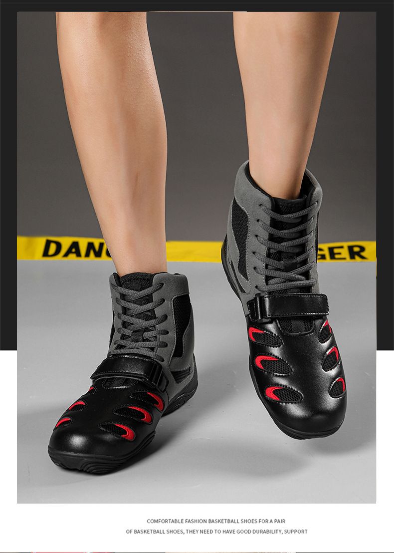 Chaussures de boxe, chaussures d'entraînement pour hommes et femmes, chaussures de sport, squats, soulevés de terre, combat, taekwondo, chaussures de combat professionnelles, chaussures de lutte_voghion.com