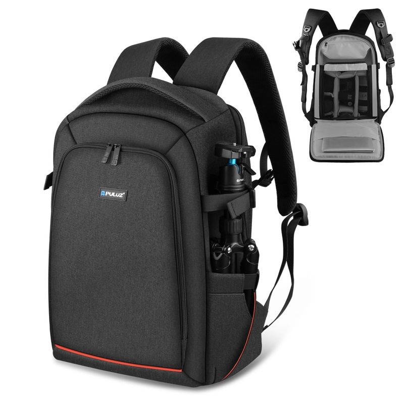 Puluz Outdoor Portable Dual Shoulders Backpack Waterproof With Rain Cover For Camera Lens Stabilizer Photography Bag_voghion.com