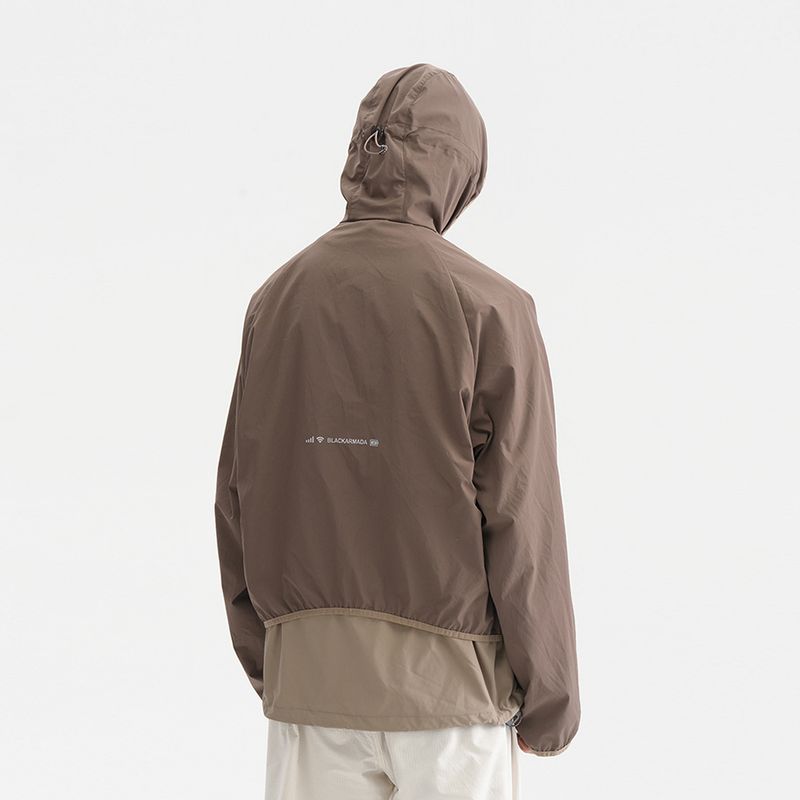 Wasserdichte Outdoor-Wanderjacke für Herren mit abnehmbarer Innenschicht und reflektierendem Design, leichter Sonnenschutz-Hoodie (Lila, Dämmerung, Grau, Sand)_voghion.com