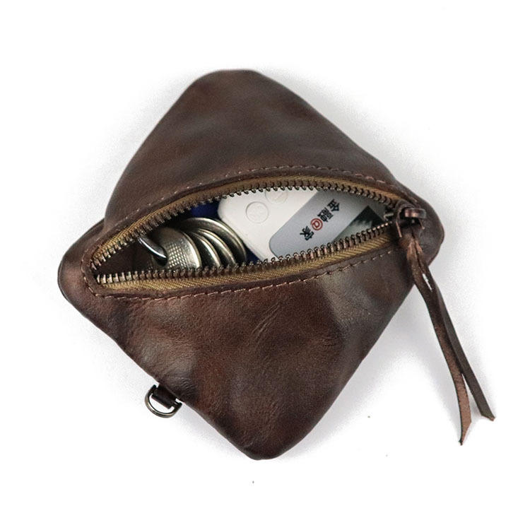New Coin Purse for Men Vintage Mini Wallet Original Leather Card Case Holder Wallet Male Short Zipper Small Change Organizer Bag_voghion.com