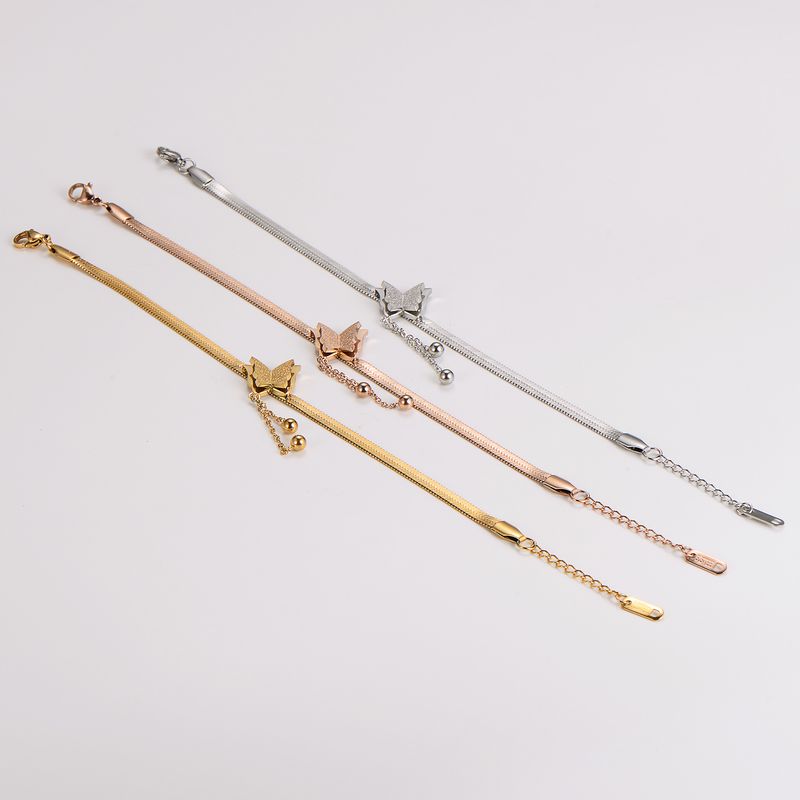 Classic Style Butterfly 304 Stainless Steel Bracelets In Bulk_voghion.com