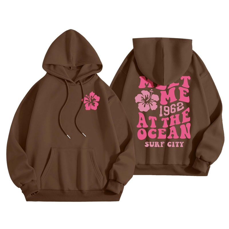 Felpa con cappuccio da donna con stampa di lettere e maniche a spalle scoperte, felpa con cappuccio XS-5XL_voghion.com