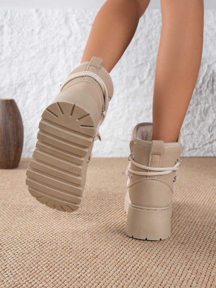 Scarpe da donna di grandi dimensioni, stivali da neve da donna, 2025, nuove scarpe invernali con suola spessa, calde e comode, in velluto spesso e cotone caldo._voghion.com