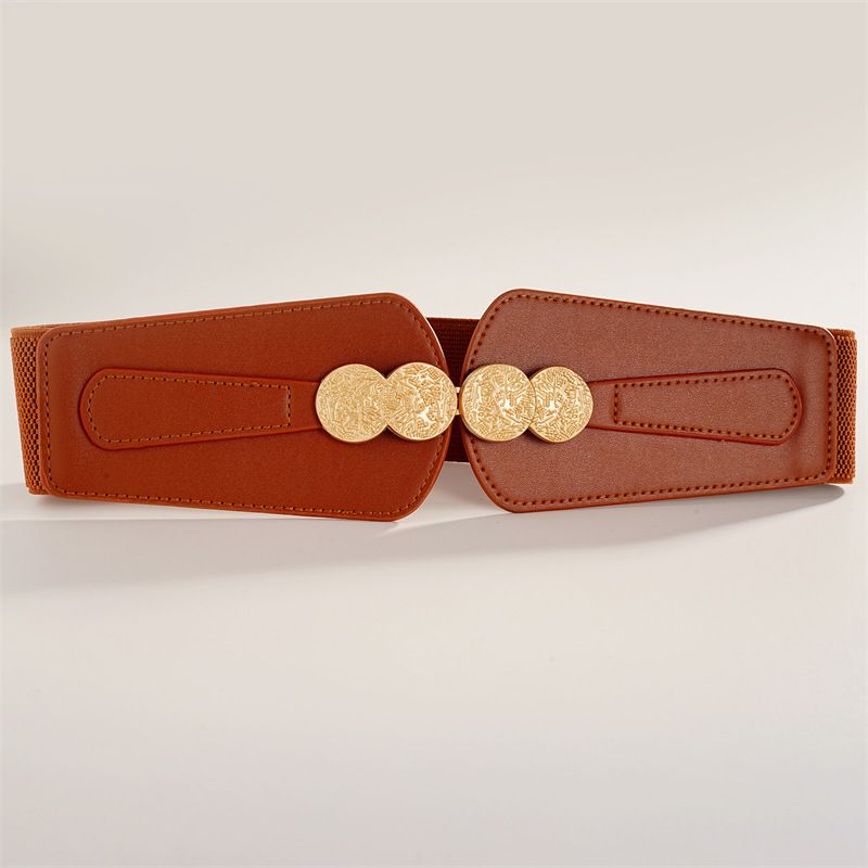 Cintura con fibbia versatile e alla moda per le donne per decorare capispalla, gonne, cappotti, cintura in vita, elastico e ampia guarnizione in vita_voghion.com