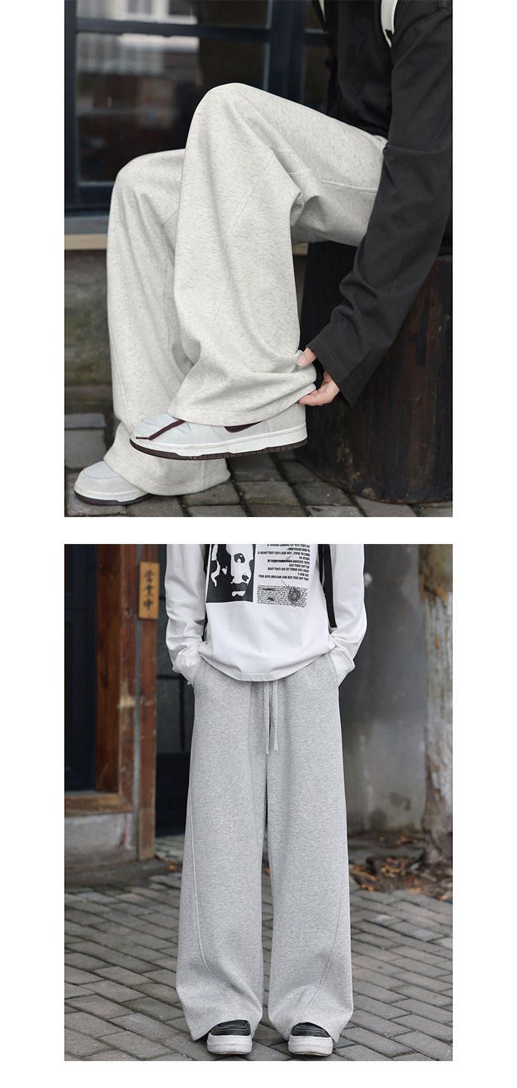 Casual joggingbroek met verlaagd kruis voor heren - lichtgewicht joggingbroek van katoenmix met zijzakken, elastische taille en taps toelopende manchetten voor streetwear en loungewear_voghion.com