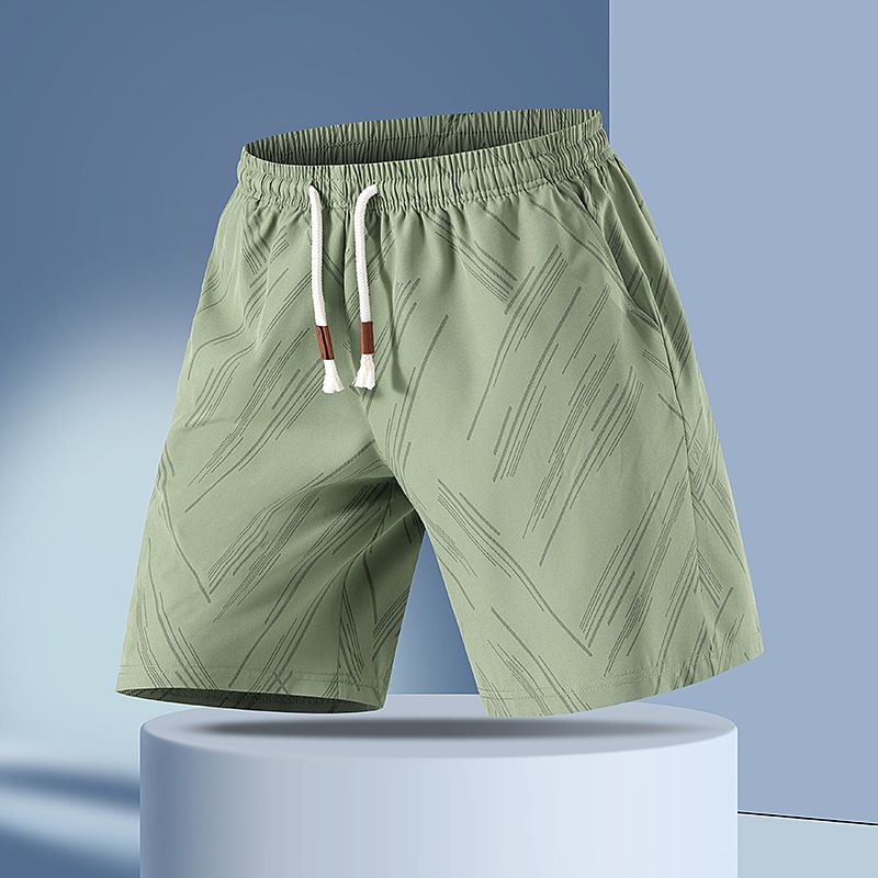 2025 Sommer Casual für Männer Dünne lose Strand Eis Seide Shorts Mittellange Herren Sporthose_voghion.com