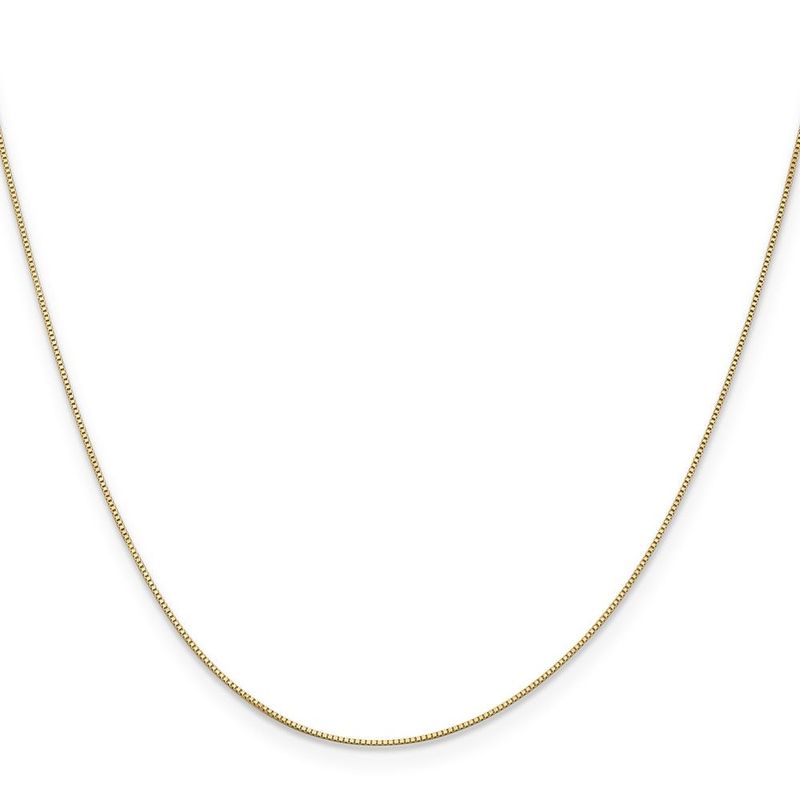 10K .5mm Baby Box Chain W/Spring Ring Clasp_voghion.com