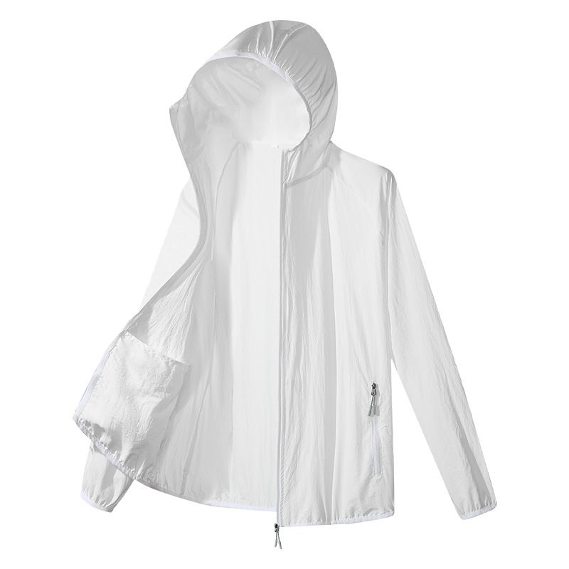 Uovertruffen solcreme af høj kvalitet til mænd og kvinder, åndbar og behagelig issilkejakke, hættetrøje til par, sommerny udendørssportshud_voghion.com