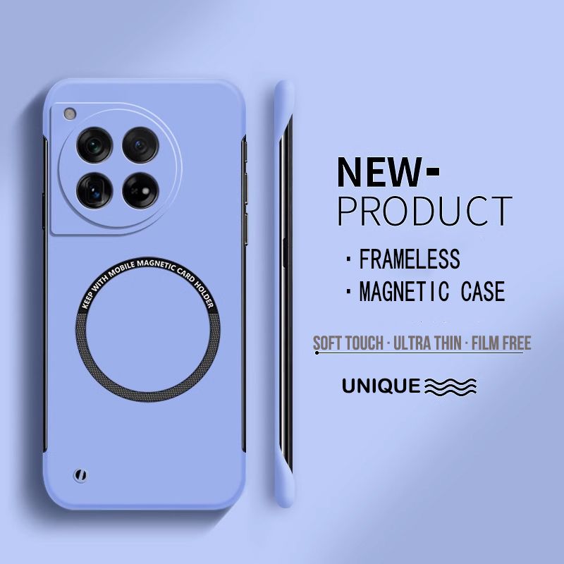 Ultradünne PC-Magnethülle ohne Rahmen für Magsafe Oneplus 12 12R 11 11R 10T 10R 10 Po Matte Colo Solid_voghion.com