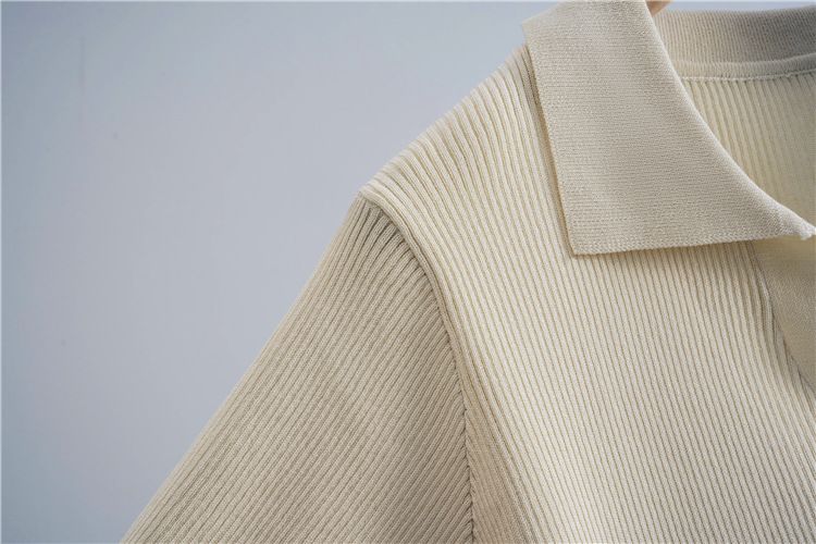 Women's Clothing Temperament Knitted Top Two Piece Suit Wide Leg Pants Suit_voghion.com