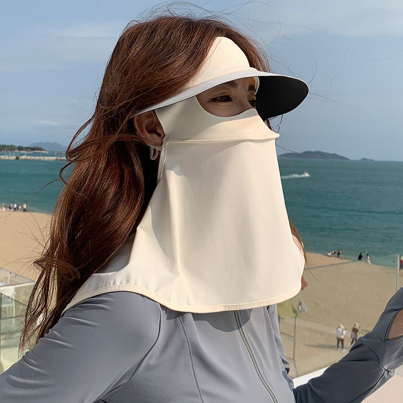 Sun Ice Silk Mask Breathable Sunshade Full UV Protection Gini Summer Cycling Face Cover Driving_voghion.com