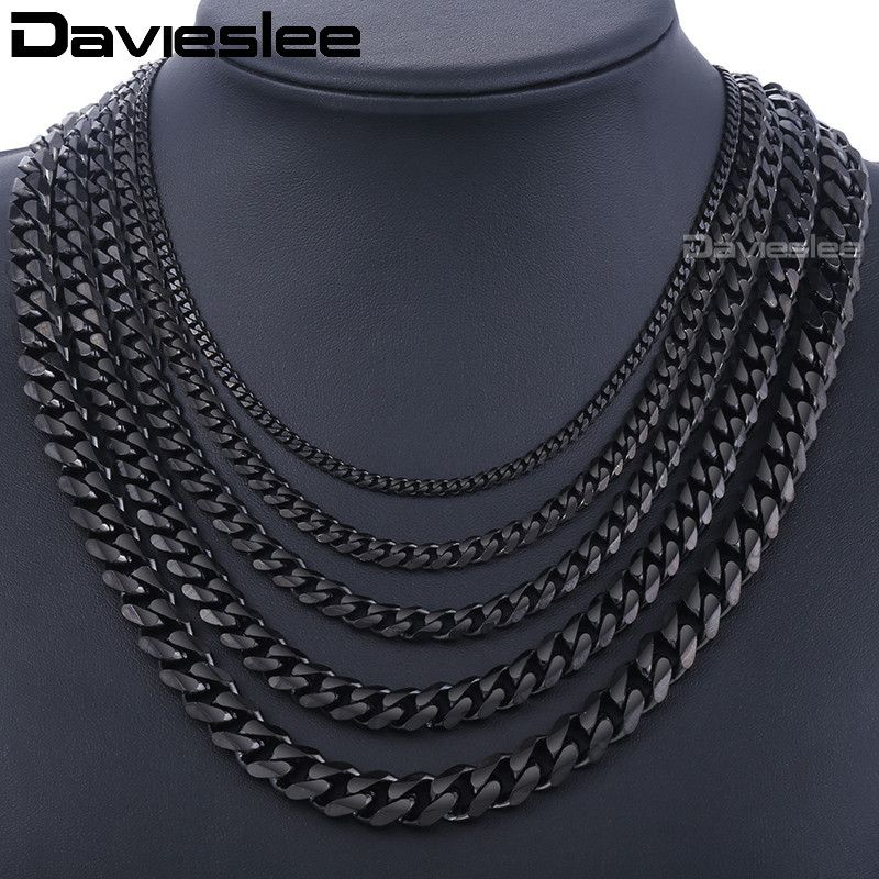 3-11mm Stainless Steel for Women Men Curb Cuban Link Chains Gold Sier Color Mens Chain Necklace Gift Wholesale_voghion.com