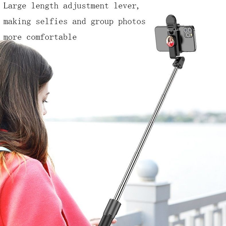 Mobile Phone Bluetooth Selfie Stick Live Bracket, Specification: K10S (With Fill Light White)_voghion.com