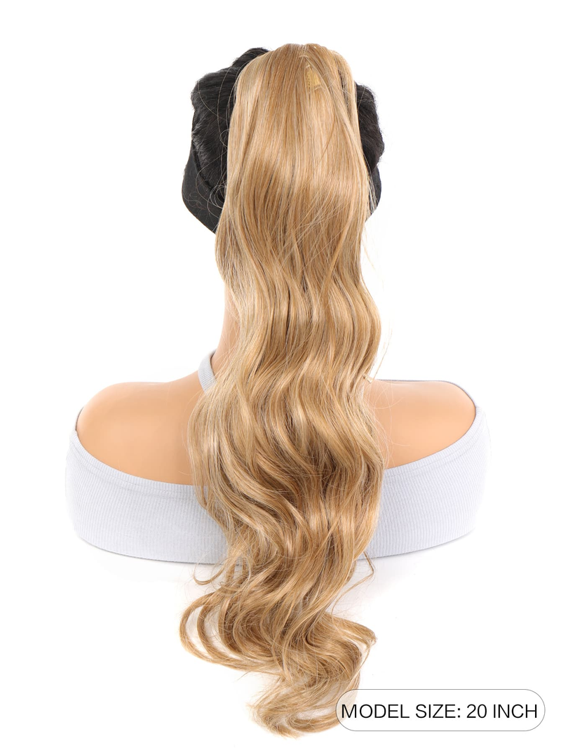 Wigs Claw Clip Curly Ponytail Synthetic Hair Extensions_voghion.com