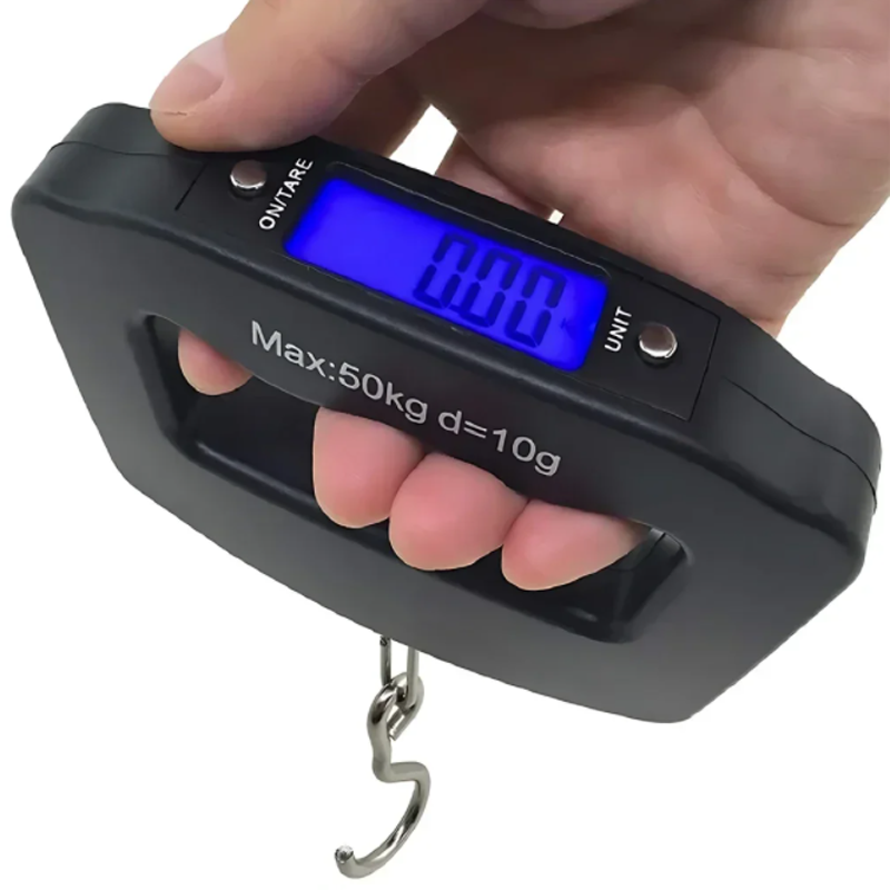 Bilancia da viaggio portatile da 50 kg con sospensione, retroilluminazione e precisione di 10 g
_voghion.com