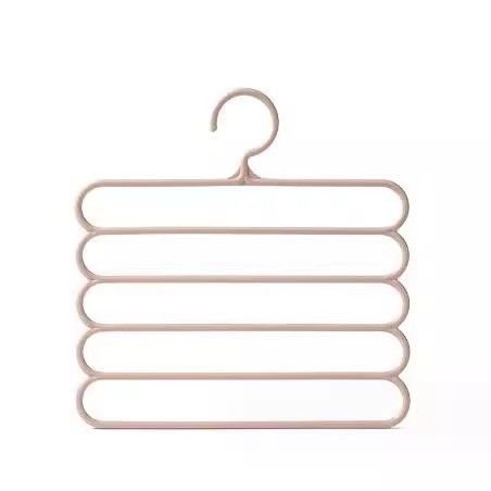 Five-layer Pants Rack Multifunctional Multi-layer Pants Hanger Household Magic Seamless Pants Rack Foldable Wardrobe Storage Artifact_voghion.com
