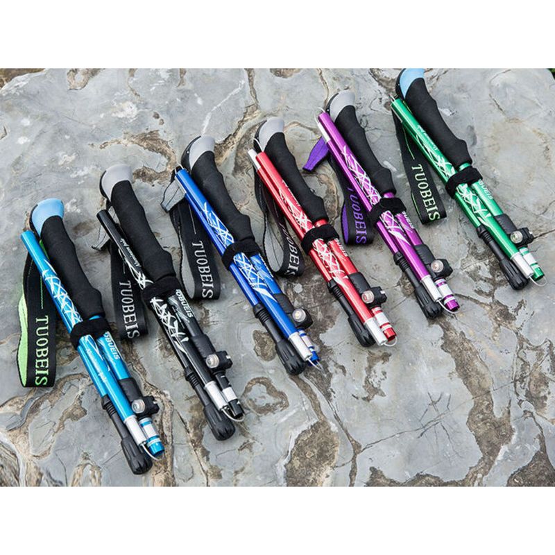 Ultraleichte, faltbare Trekkingstöcke, Teleskop-Gehstöcke für Männer und Frauen, Kletterausrüstung, kohlenstofffaserfrei, für den Außenbereich_voghion.com