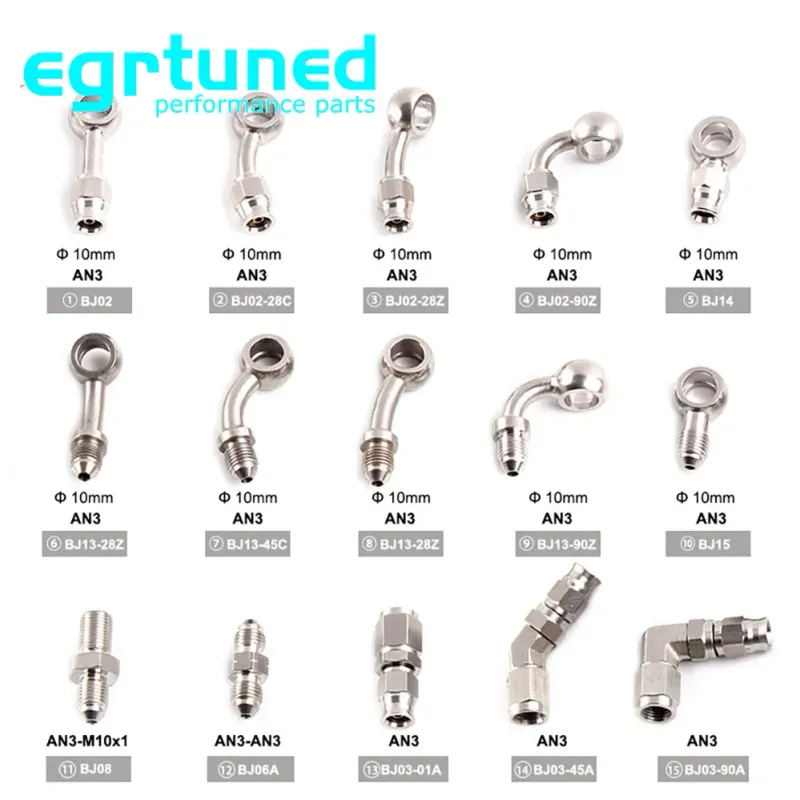 AN3 auto MotorBike Hydraulic Brake Oil Hose Banjo Fitting stainless Steel 10mm for PTFE e_voghion.com