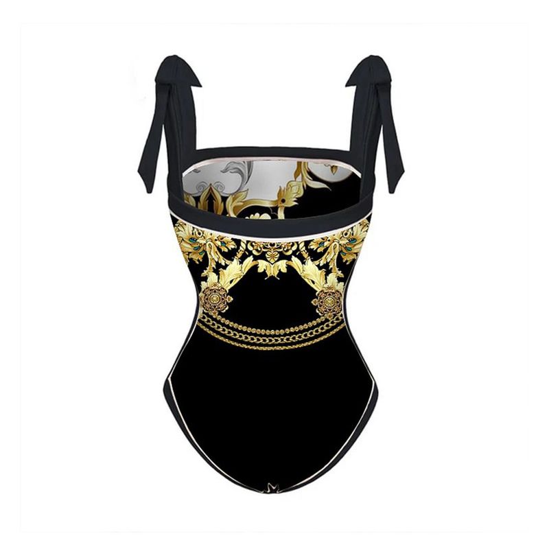 Maillot de bain une pièce noir double face pour femmes, pour vacances à la plage, de haute qualité_voghion.com