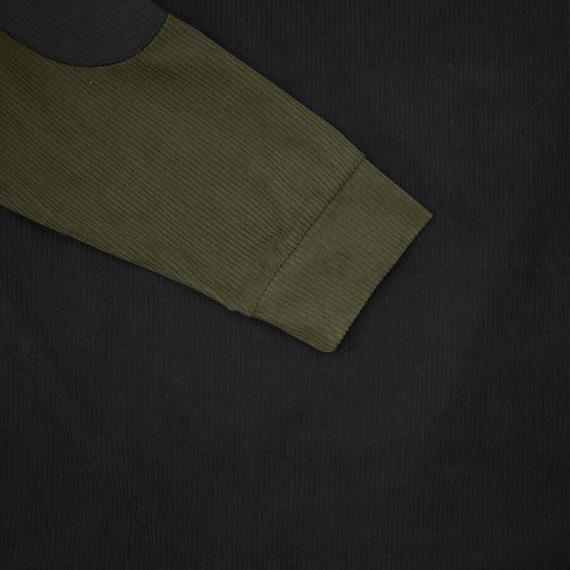 Autumn Winter American Style Men's Raglan Sleeve Casual Stand Collar Loose Corduroy Color Block Independence Day Print_voghion.com