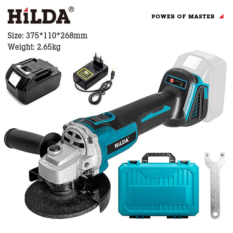 Brushless Lithium Cordless Angle Grinder With 850W Power, 3800 RPM, 19mm Cutting Disc, 21V Battery For DIY & Professional Use_voghion.com