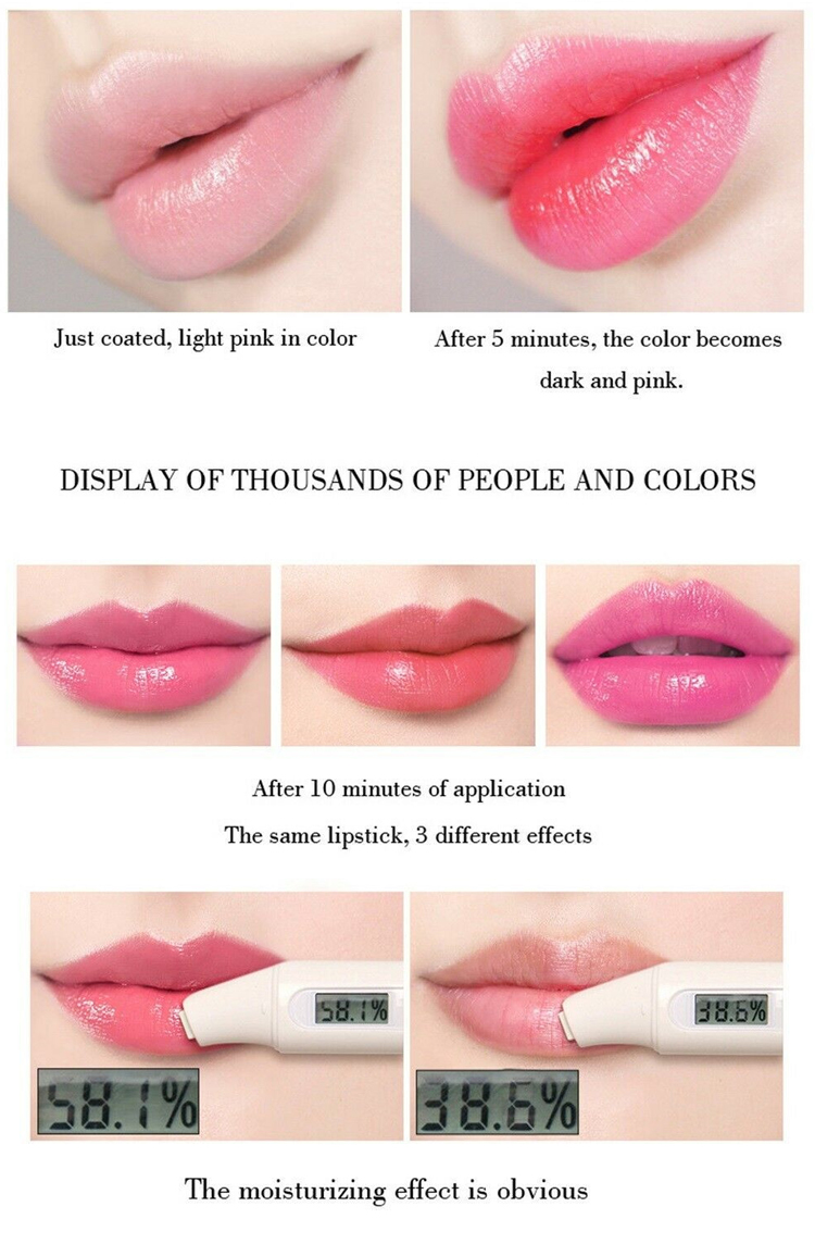 Colors 4 Strawberry Moisturizing Lip Blam Waterproof Temperature Color Changing Lipstick Lip Care Beauty Makeup stick_voghion.com