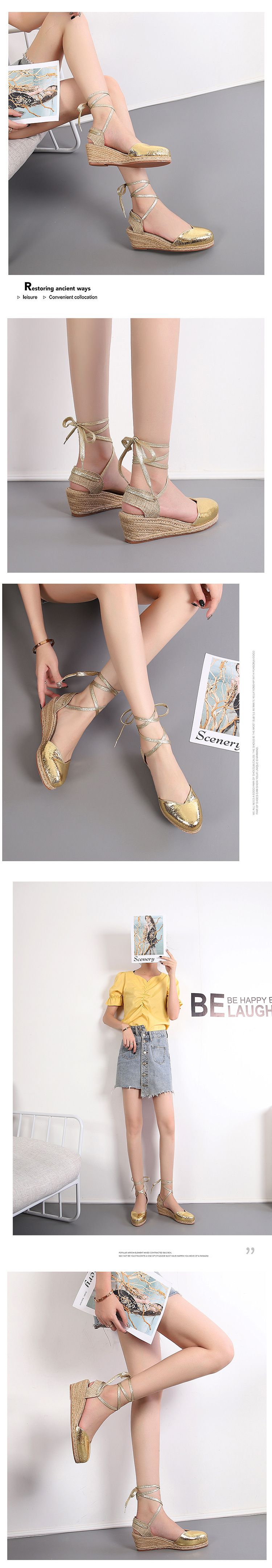 Scarpe da donna con zeppa, suola spessa, punta chiusa, slip on, primaverili e autunnali, slip on, stringate, tacchi alti, scarpe singole, scarpe cave in paglia_voghion.com