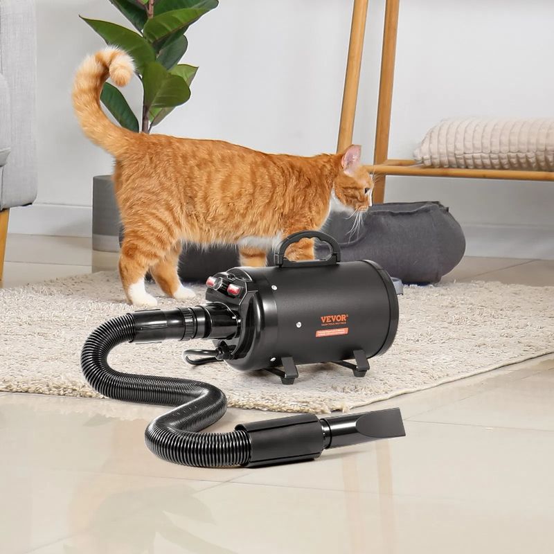 Asciugacapelli per cani da 4,3 CV senza asciugatrice, 2800 W, con temperatura regolabile, per toelettatura e controllo dei cani, asciugacapelli con velocità regolabile per animali domestici 4_voghion.com