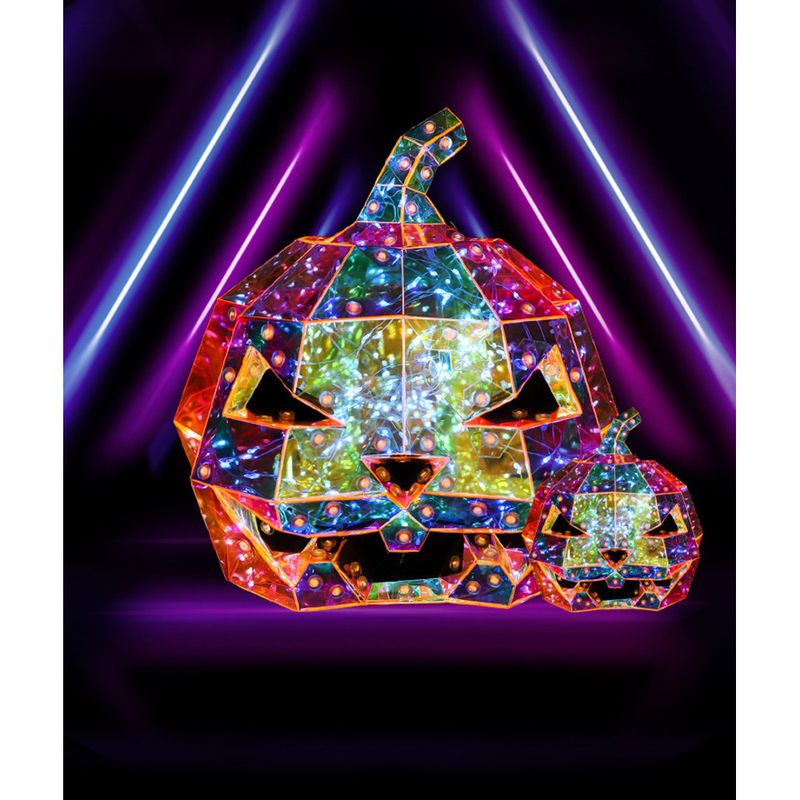 25cm Kürbis Geister Fantasie Farbe Ornament Halloween Atmosphäre Dekoration Nacht Licht Prop_voghion.com