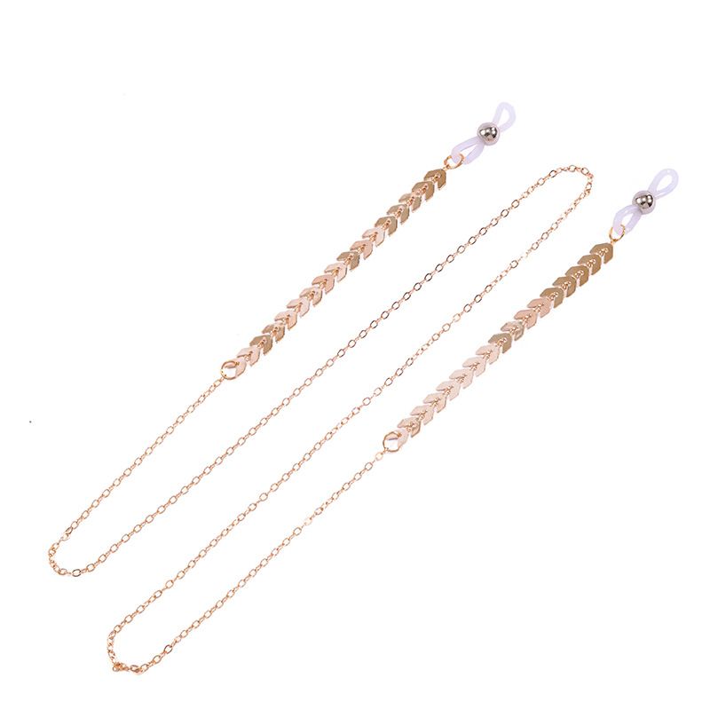 Nuovi accessori alla moda per occhiali da donna in silicone anti-caduta a forma di foglia in metallo_voghion.com