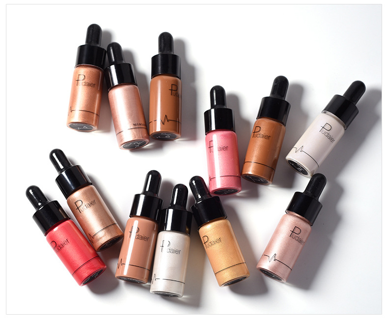 Pudaier Matte Highlighting Liquid Foundation Pearl Powder Basfärgkorrigering Foundation Liquid Brightening Hudton_voghion.com