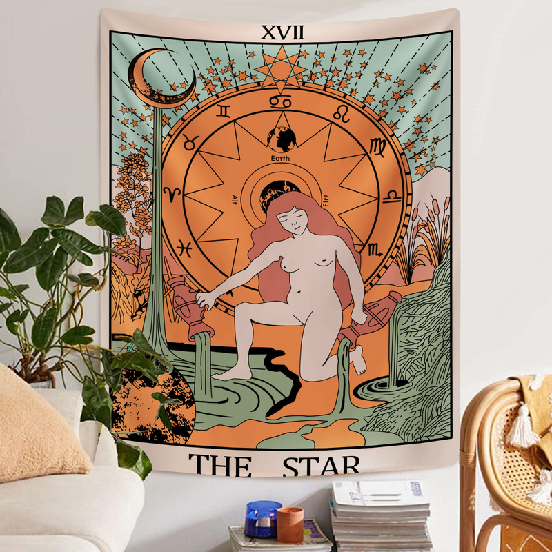 Opknoping clo Tarot merk Boheemse paar skelet achtergrond muur clo decoratieve wandtapijten omarmen home achtergrond_voghion.com