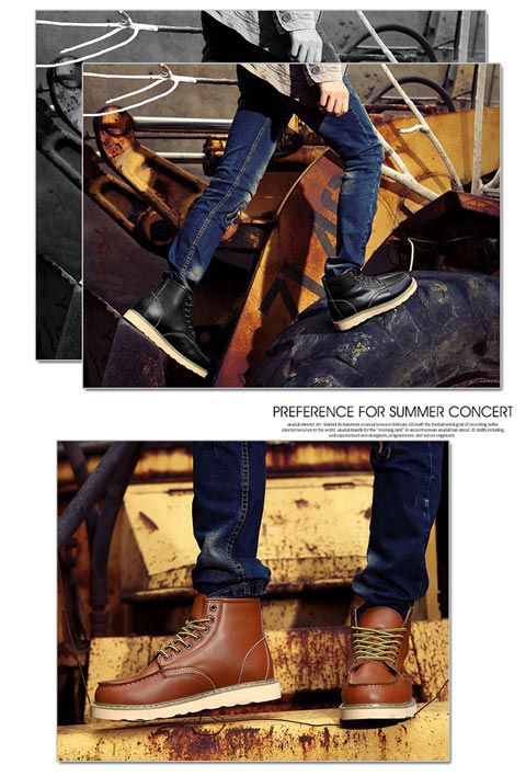 Martin boots męskie wiosenne i jesienne brytyjskie styl amerykańskie retro krótkie buty, skórzane buty robocze, wysokie cholewki_voghion.com
