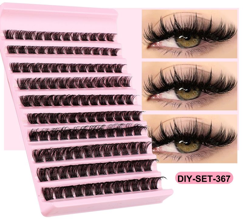 3D Western Style False Eyelashes Hot Melt Cluster Fluffy Dense Self-Application Lash Extensions Volume For Deep Eye Contour_voghion.com