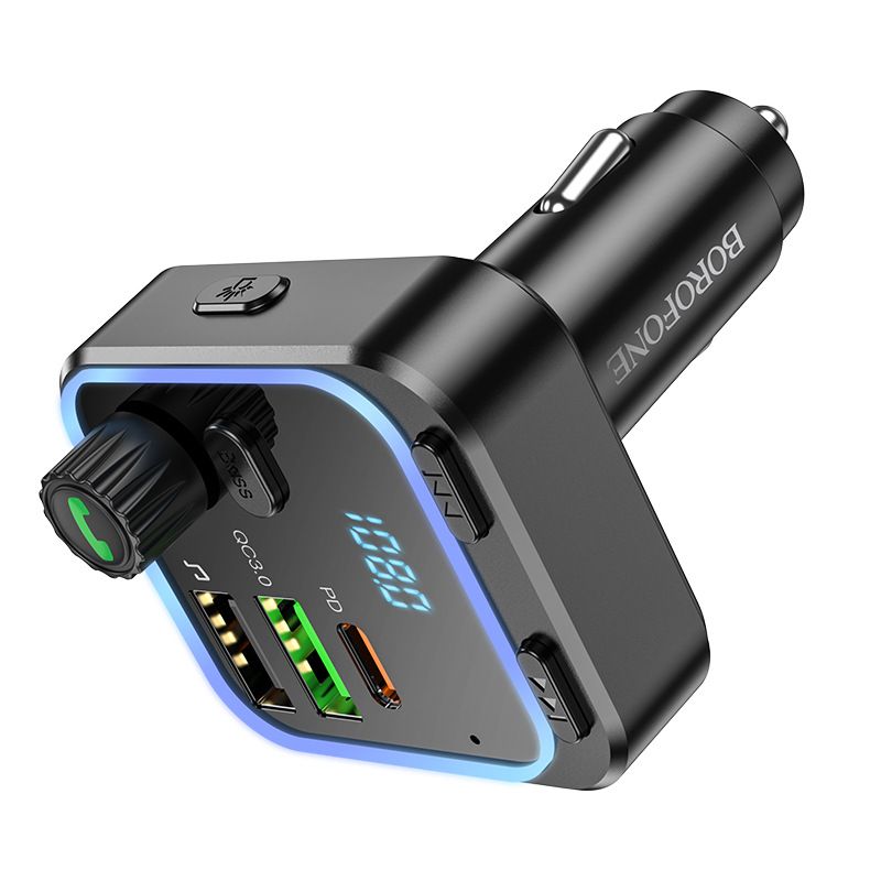 Music Festival BC53 new product PD20W+QC3.0 in car Bluetooth FM transmitter with plug-in memory card_voghion.com