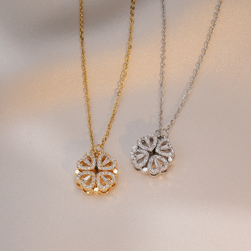 Colar de trevo feminino usa mais deformação de amor, design de nicho, temperamento de chinc, trevo, joias da moda_voghion.com