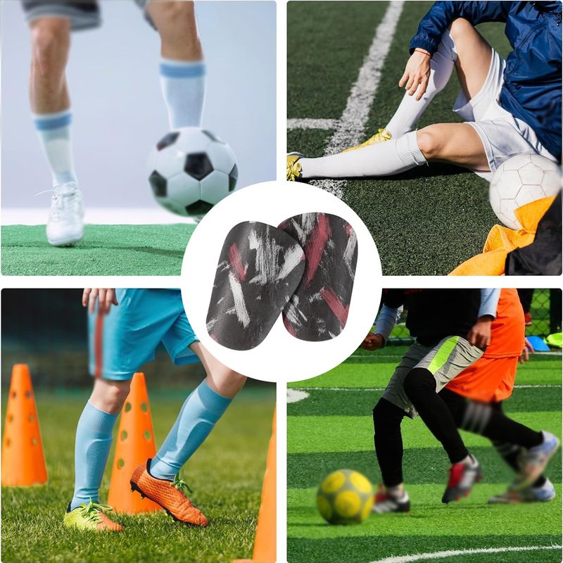 Schienbeinschoner Fußball-Einsatz Dreidimensionaler, kollisionssicherer, verdickter Fußball-Schienbeinschoner Verschleißfester Waden-Knieschoner für Schüler_voghion.com