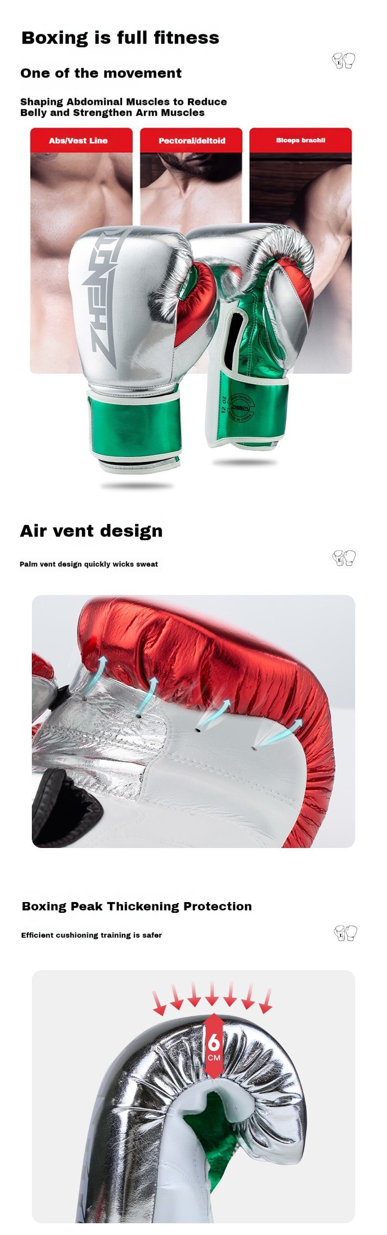 Gants de boxe en microfibre pour adultes pour compétitions professionnelles, doublure intérieure en latex, gants d'entraînement et de fitness en cuir brillant_voghion.com