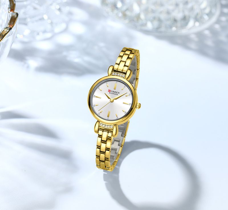 Women's Elegant Rhinestone Chain Watch With Mineral Glass, Quartz Movement, 30M Water Resistance - Perfect For Casual & Daily Wear_voghion.com