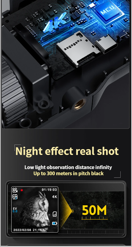 FNIRSI NVS-20 4K Full-Color HD Infrared Device Portable Outdoor Night Vision Optical Imager_voghion.com
