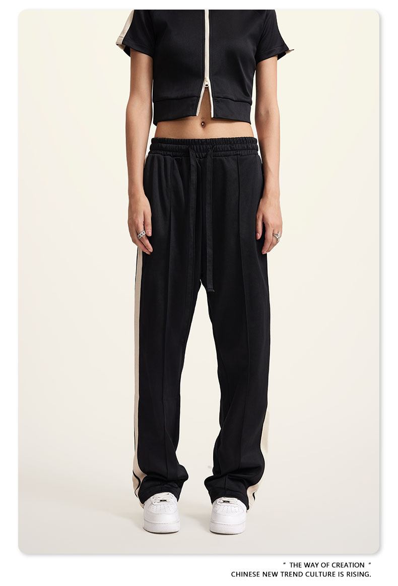 Man's clothing Basic side strap pants Classic casual sweatpants for men_voghion.com