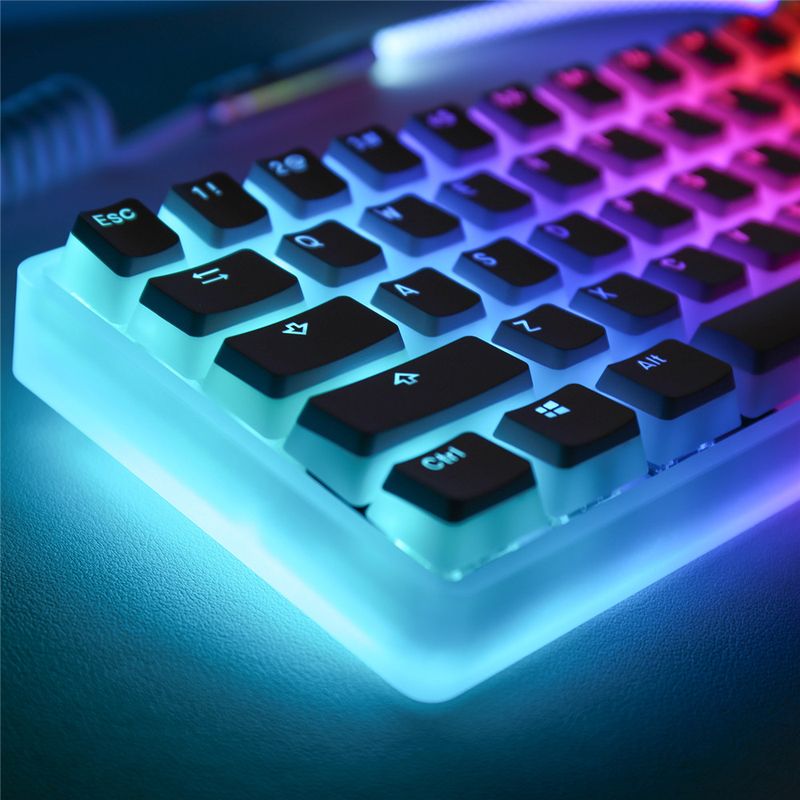 104-Tasten Pudding-Tastenkappen OEM-Profil PBT Double Shot-Tastenkappe Für Mx Switch Mechanische Tastatur ISO-Layout RGB-Tastenkappen Mit Hintergrundb_voghion.com