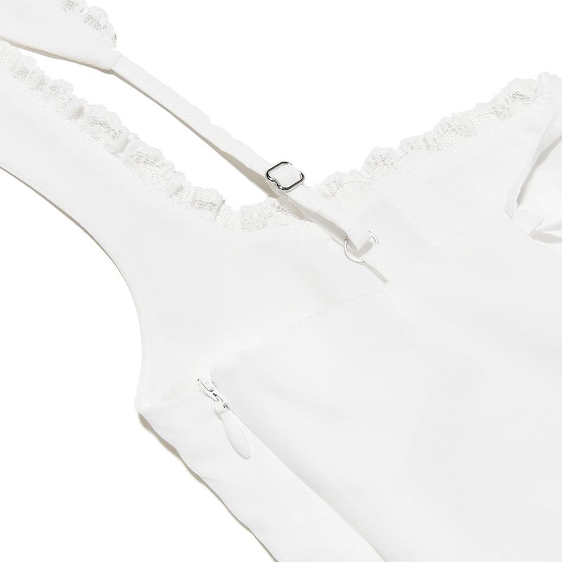 Varrukateta naiste temperamentne Camisole pitsist seljata kleit_voghion.com