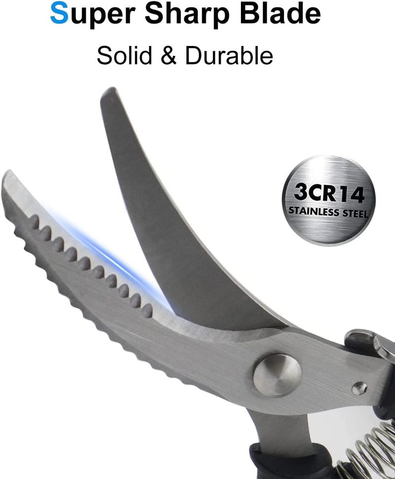 Stainless Steel Heavy Duty Scissors Multipurpose Kitchen Easier Cutting Fish Meat Bone Shark Chicken Shears_voghion.com