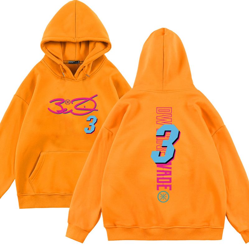 Felpa con cappuccio a maniche lunghe 370G Basketball Wade Signature 3 da uomo e da donna, stampata, autunno/inverno, abbigliamento alla moda ampio_voghion.com