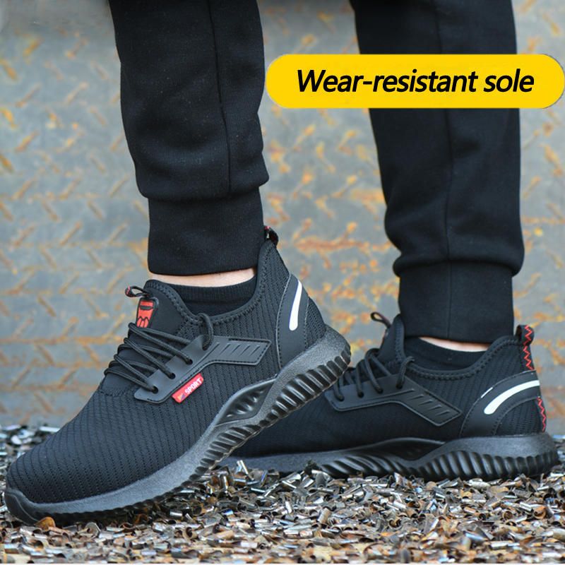 Trabo Fashion lichtgewicht comfortabele veiligheidsschoenen voor heren, kogelwerende en onverwoestbare beschermende schoenen_voghion.com